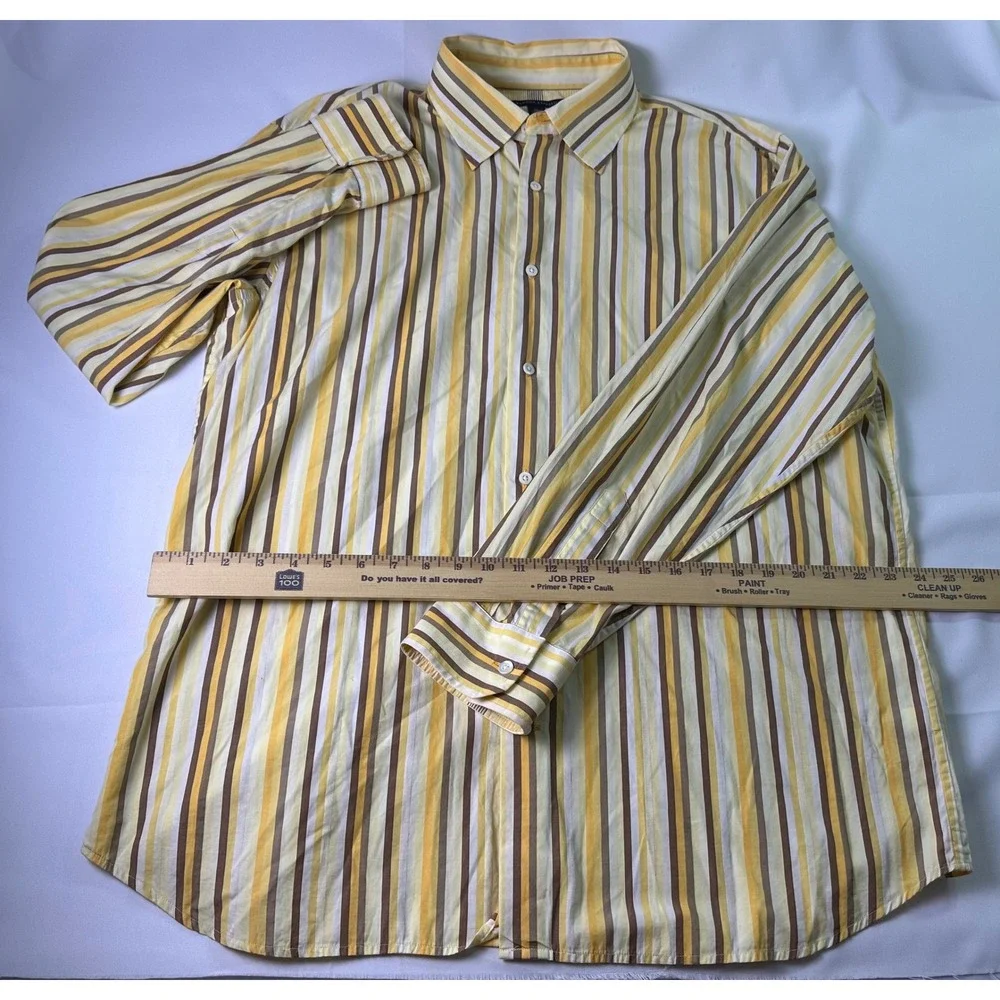 Banana‎ Republic XL Button Down Shirt Striped Long Sleeve Casual Mens Soft Wash